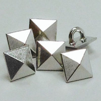 M-11618 - Silver Pyramid Button 